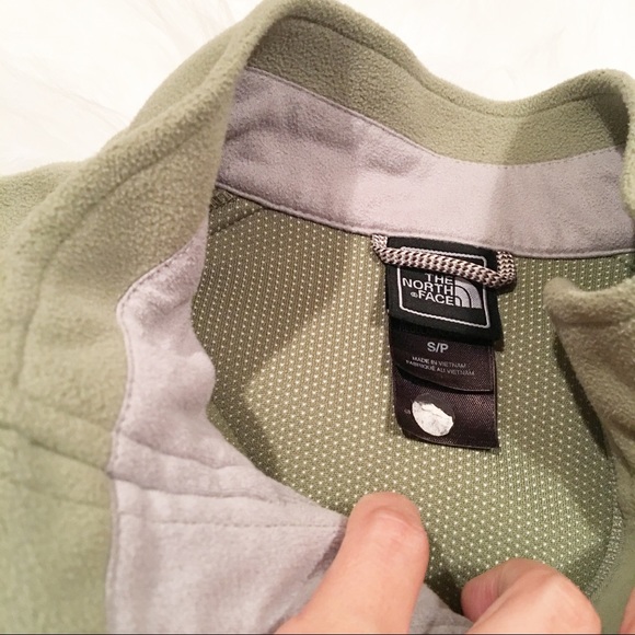 North Face green fleece zip up jackets size small - Picture 4 of 7